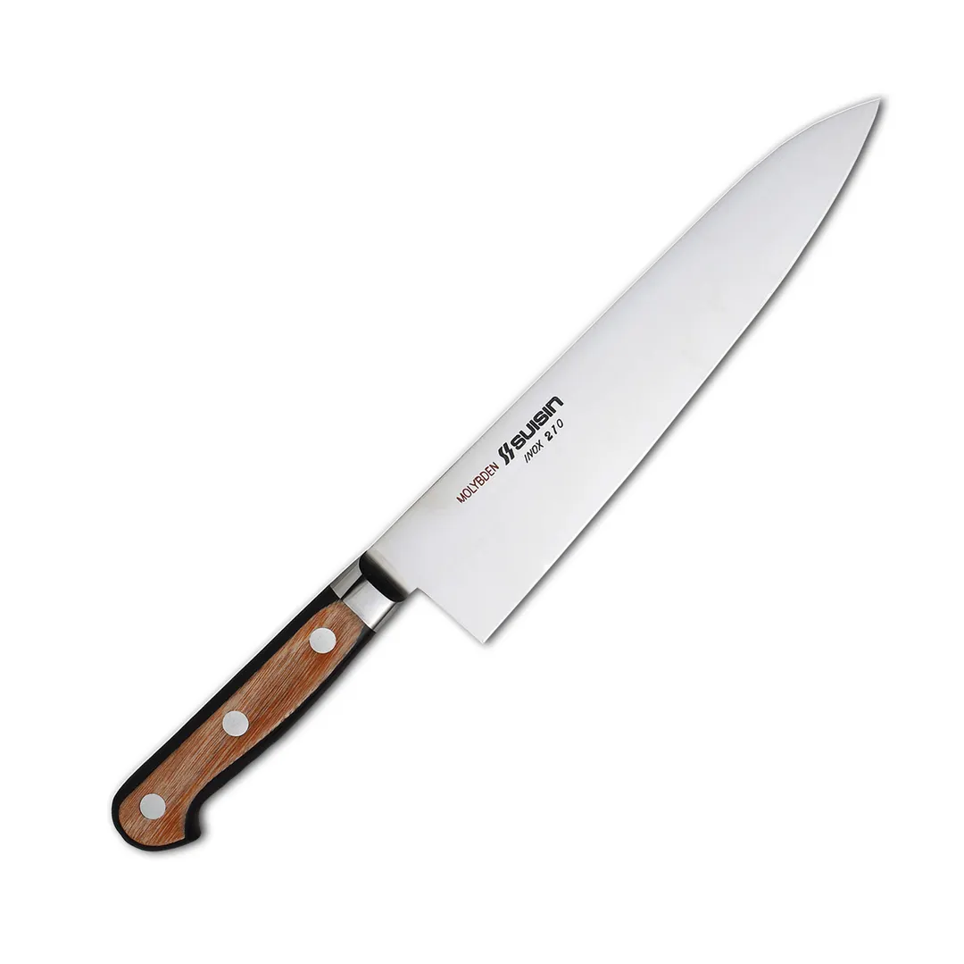 Korin HSU-INGY-300 Gyutou Knife, 11-4/5" (30cm) Right, Beveled Edge, Forged Steel, Wood Handle