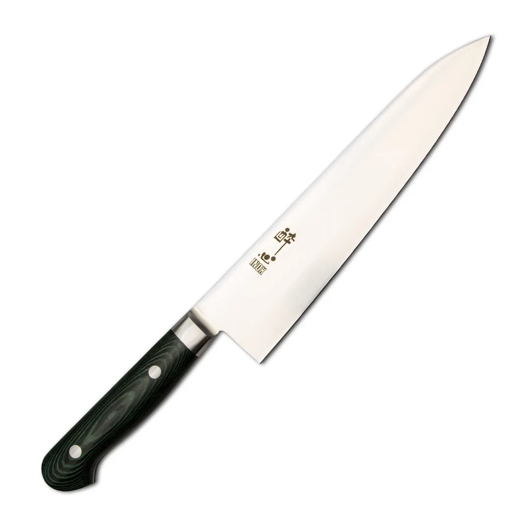 Korin HSU-PIFGY-240 Suisin Premium Inox Forest Green Handle Gyuto Chef Knife, 9.4" Blade Length
