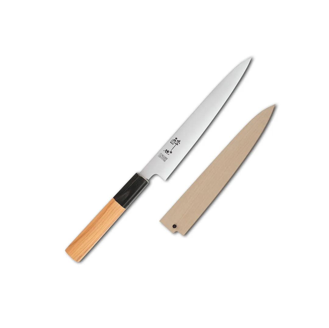 Korin HSU-WAPE-210 Suisin Honyaki Wa-Petty Knife, 8-1/4" (21 cm) Forged Steel Blade, Yew Wood Handle