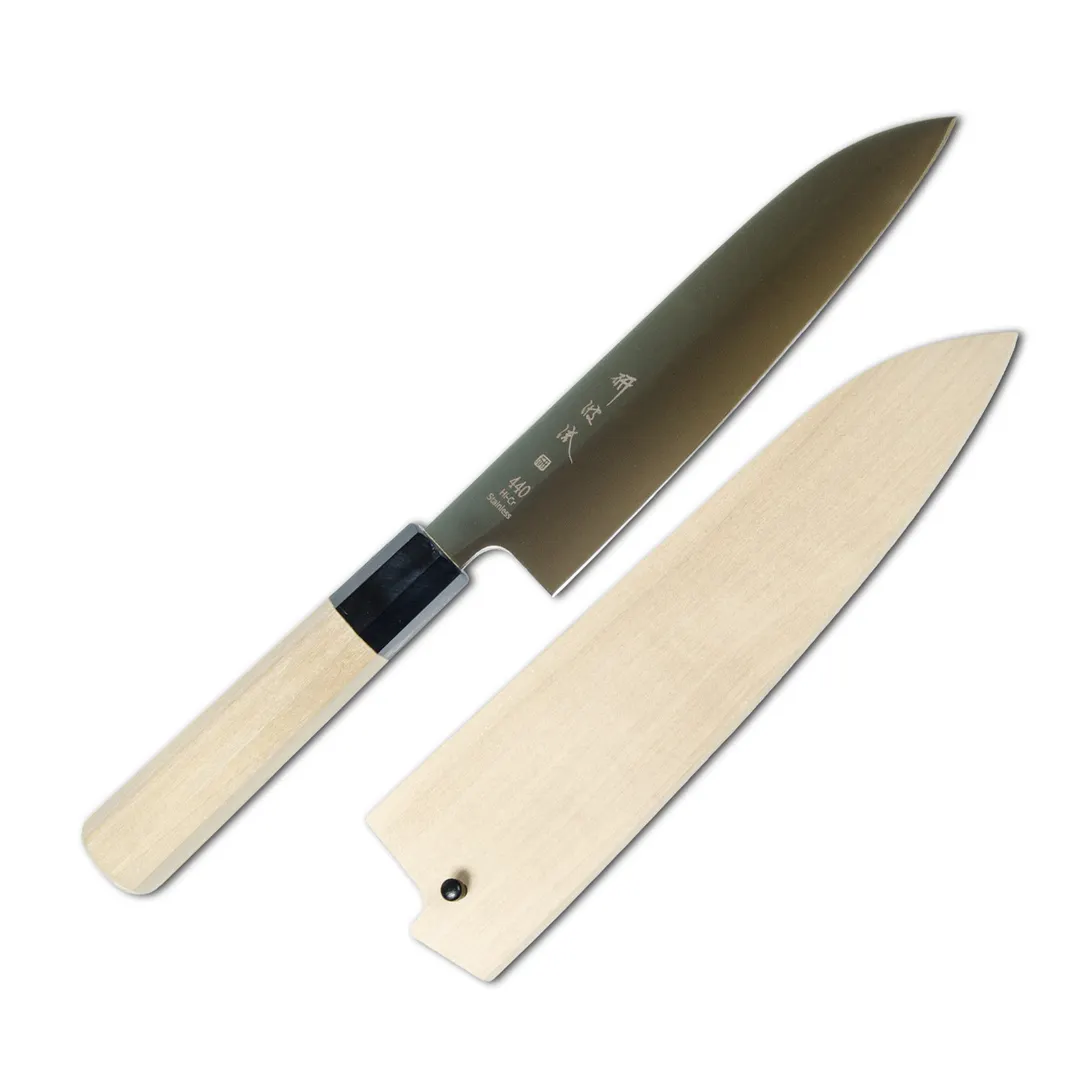 Korin HTO-WASA-180 Togiharu Wa‑Santoku Knife, 7" (18 cm) Stainless Steel Blade, Wood Handle
