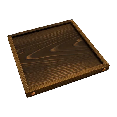 Korin IMP-08419 Cedar Square Display Riser, 6" L x 6" W x 1" H, Brown Finish, Base, 1‑Step Up to 4"