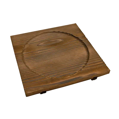 Korin IMP-08435 Wooden Display Riser, 8¼" L x 8¼" W x 4⅘" H, Brown Finish, 6½", Up to 4" Height