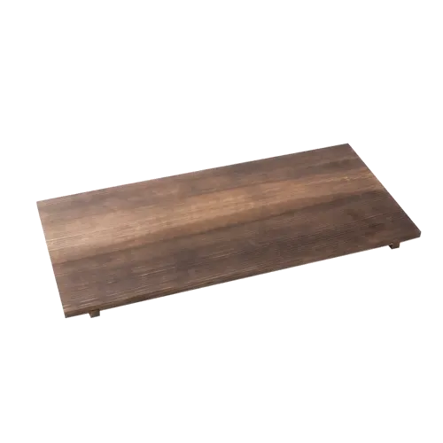 Korin KON-109-54B Charcoal Grill Base, 23-3/10"L x 11"W x 1/2"H, Rectangular, Footed, Edges, Wood