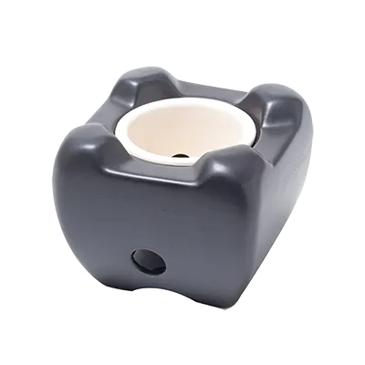 Korin KON-130 Tabletop Konro Grill, 5-3/4"L x 5-3/4"W x 4-3/4"H, Square, Clay, Black