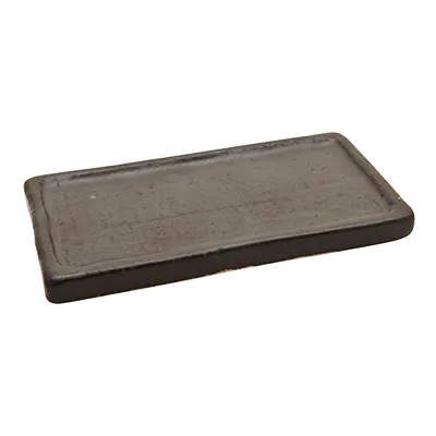 Korin KON-141 Rectangular Grilling Stone Plate, 7-3/5"L x 4"W x 1/2"H, Oven & Stove Top Safe