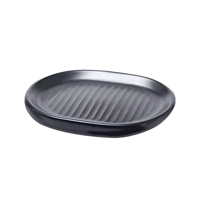 Korin KON-21191 Grilling Stone Plate, 7-1/4"L x 5-1/2"W x 1"H Ishiyaki Stone, Dishwasher & Oven Safe