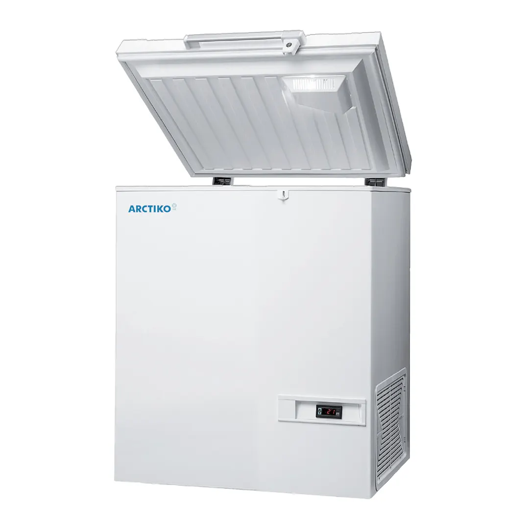 Korin SF150 Chest Freezer - 133 L/4.9 cu ft, 28W x 27D x 34H, Steel, Key Lock, -40°F to -76°F, NSF