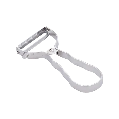 Korin TK-1108 Vegetable Peeler, 5" x 2-1/2" Angled Stainless Steel Blade with Side Cutter