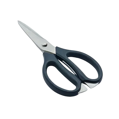 Korin TK-126 Kitchen Shears, 7.75"L, Non-Slip, Stainless Steel Blades, Black