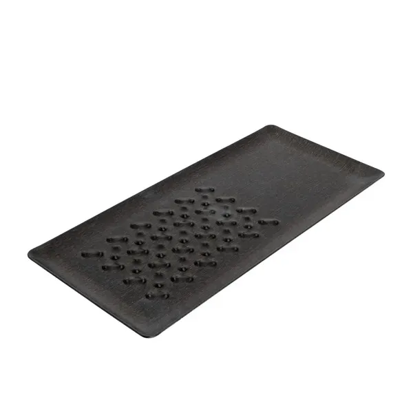 Korin TK-147-BK Manual Grater, 7"L x 3.25"W x 0.25"H, Stainless Steel, Black