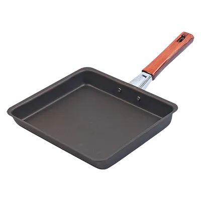 Korin TK-301-06 Omelet Pan, 8-1/2"L x 9-1/4"W, Teflon-Coated Aluminum with Steel Bottom, Handle