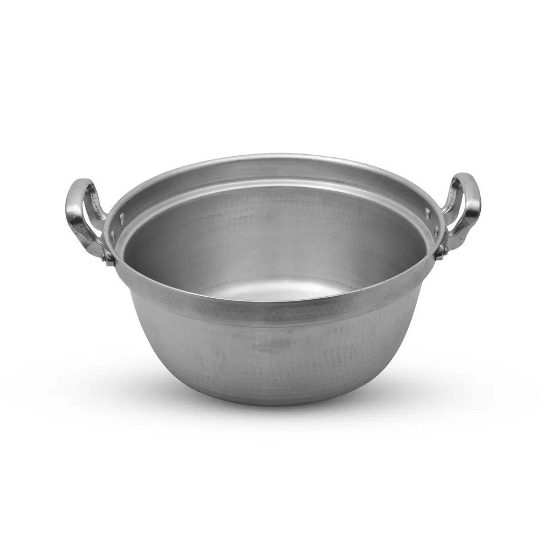 Korin TK-302-06-42 Sauce Pot, 16-1/2" dia. x 4-1/2"H, Round, Double Handle, Aluminum