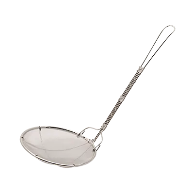 Korin TK-402-04-L Skimmer, 7" dia. x 11"L, Round Mesh, Stainless Steel, Dishwasher Safe