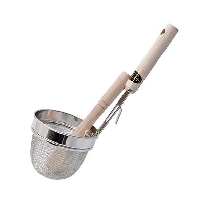 Korin TK-403-03 Miso Strainer Set, 3-1/2" Dia. x 10"L, Stainless Steel, Pestle, Hook, Wood Handle