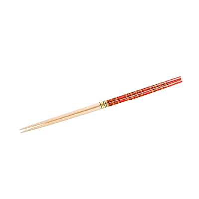 Korin TK-604-02 - 13" Bamboo Saibashi Cooking Chopsticks, Red Wood Finish, 13" Length, Set