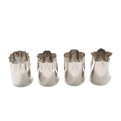 Korin TK-611-04 Assorted Vegetable Cutter Set, 1.5"L x 1.5"W x 2.25"H, Stainless Steel