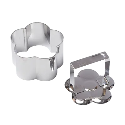 Korin TK-613-UME Rice Mold, 3-1/4"L x 3-1/4"W x 2"H, Plum Blossom, Stainless Steel, Dishwasher Safe