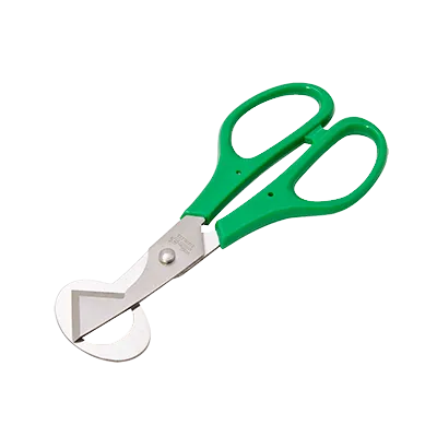 Korin TK-628-01 Quail Egg Shell Cutter, 5-1/4"L, Stainless Steel Blades, Green Handles