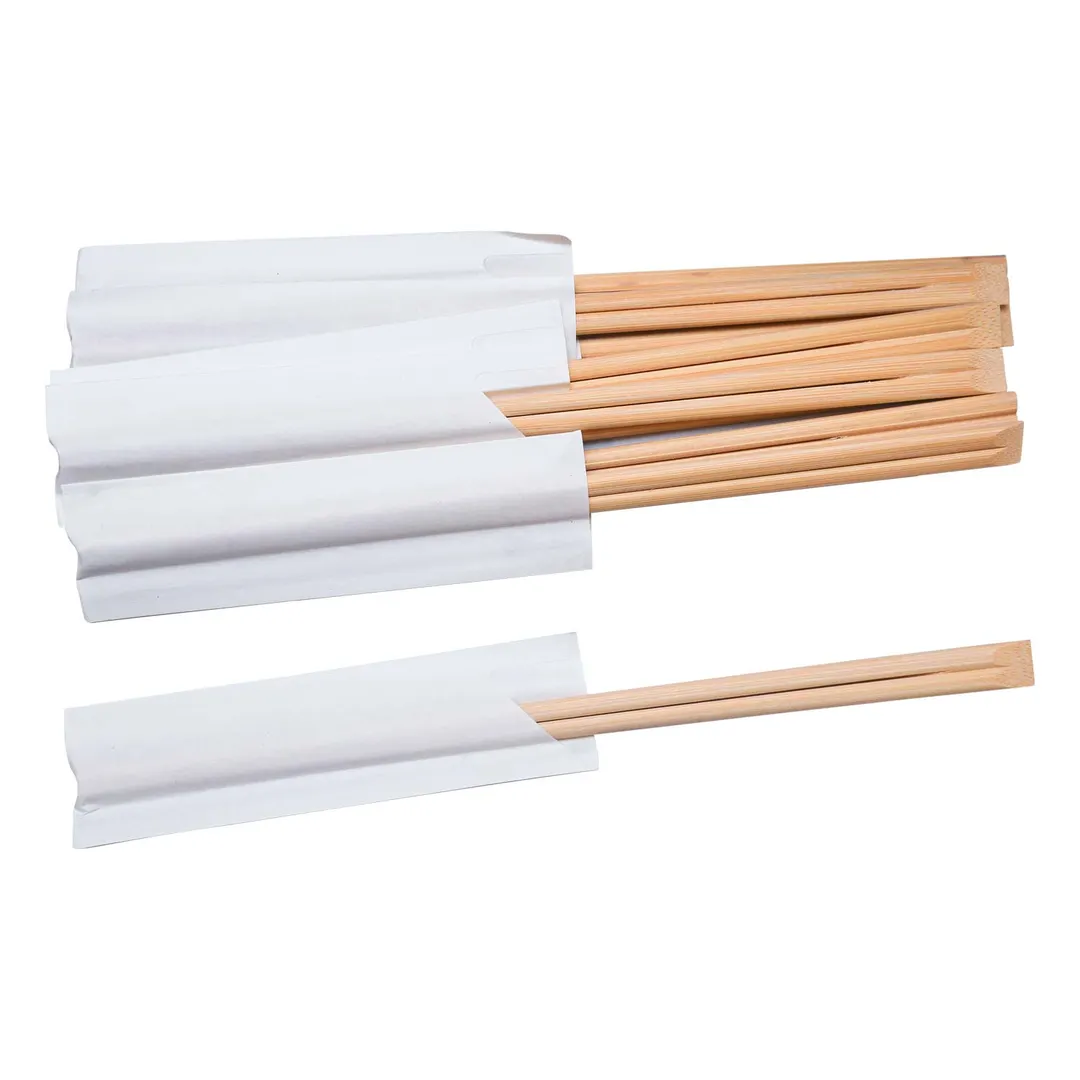 Korin WA-1-5S Disposable Bamboo Chopsticks, 9.5" with 5" White Sleeve, 2000 Pairs/Case