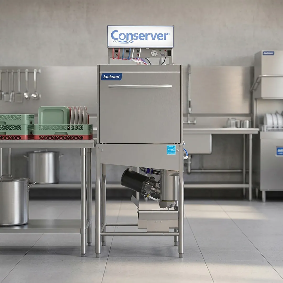 Jackson WWS CONSERVER XL-E-FL Door Type Dishwasher - Front Loading, 30 RPH - 30 Gal/Hr - Low Temp