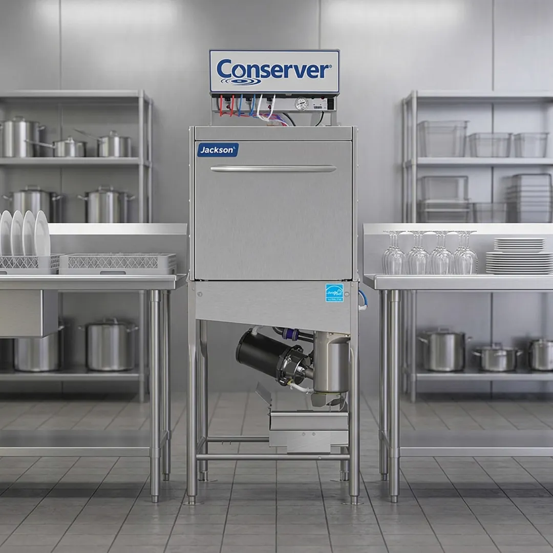 Jackson WWS CONSERVER XL-E-FL Door Type Dishwasher - Front Loading, 30 RPH - 30 Gal/Hr - Low Temp