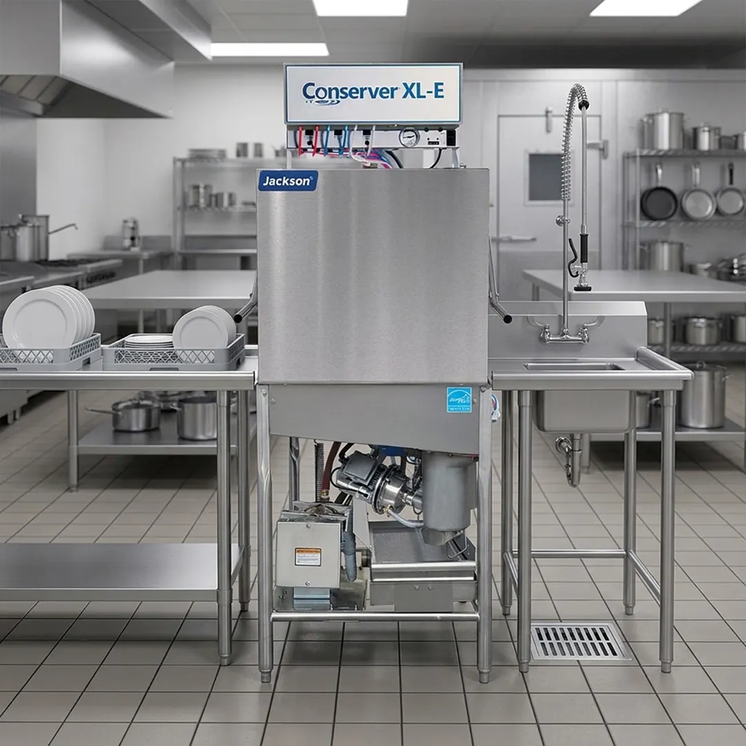 Jackson WWS CONSERVER XL-E-LTH 30" Door Type Dishwasher, 39 Racks/Hr - 40 Gal/Hr - Low Temp