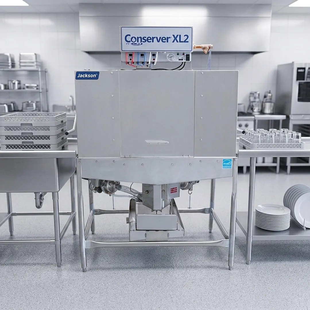 Jackson WWS CONSERVER XL2C 48" Corner Door Type Dishwasher - Double Rack, 45 Racks/Hr - Low Temp