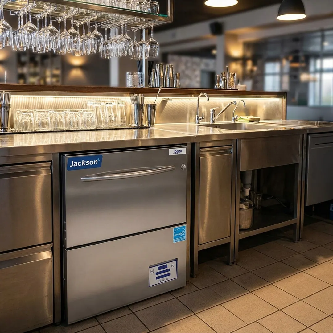 Jackson WWS DELTA HT-E-SEER 24" Door Type Undercounter Glasswasher,High Temp - 864 Glass/Hr (Base)