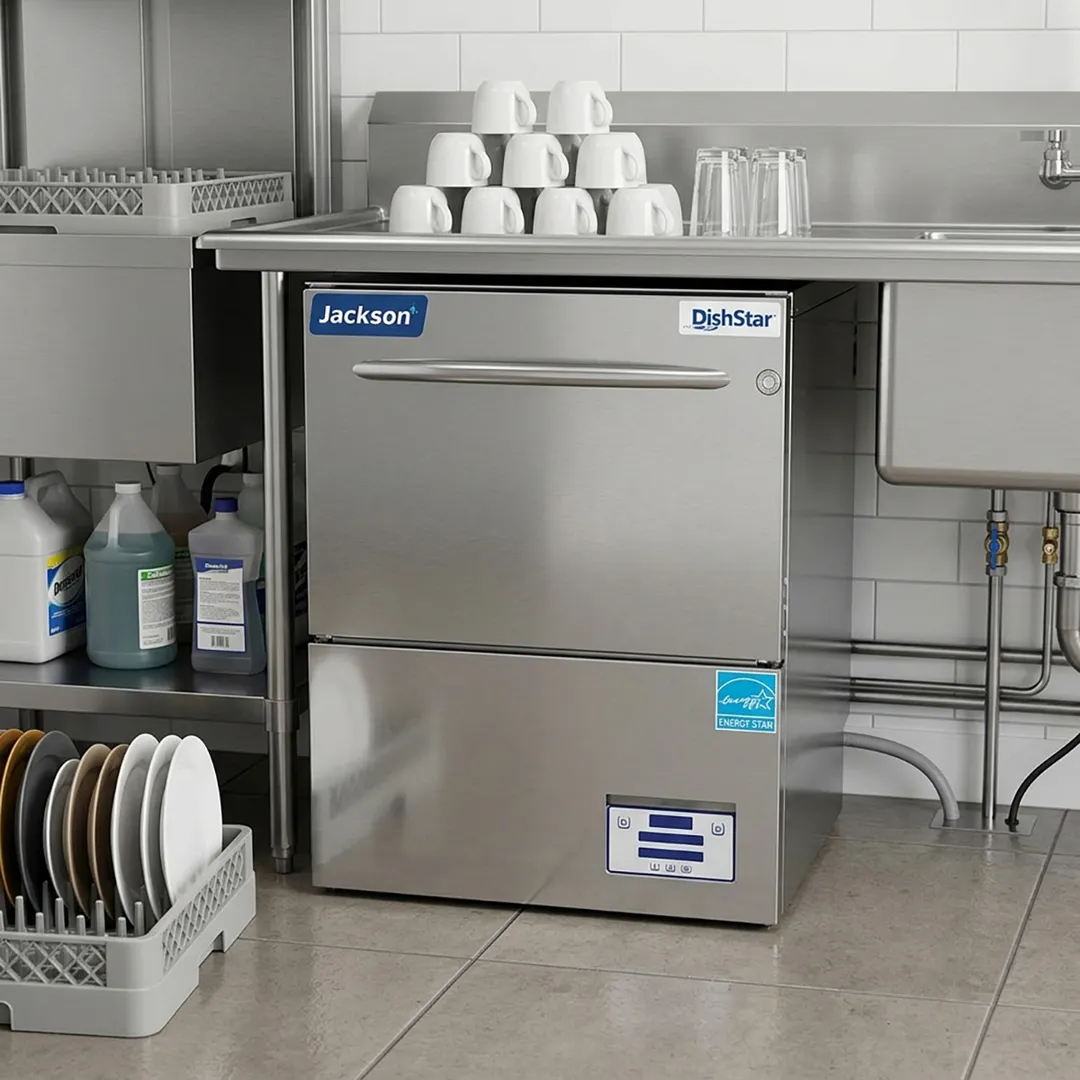 Jackson WWS DISHSTAR HT-E 24" Undercounter Dishwasher,13/21 or 36 Racks/Hr-High Temp w/Booster