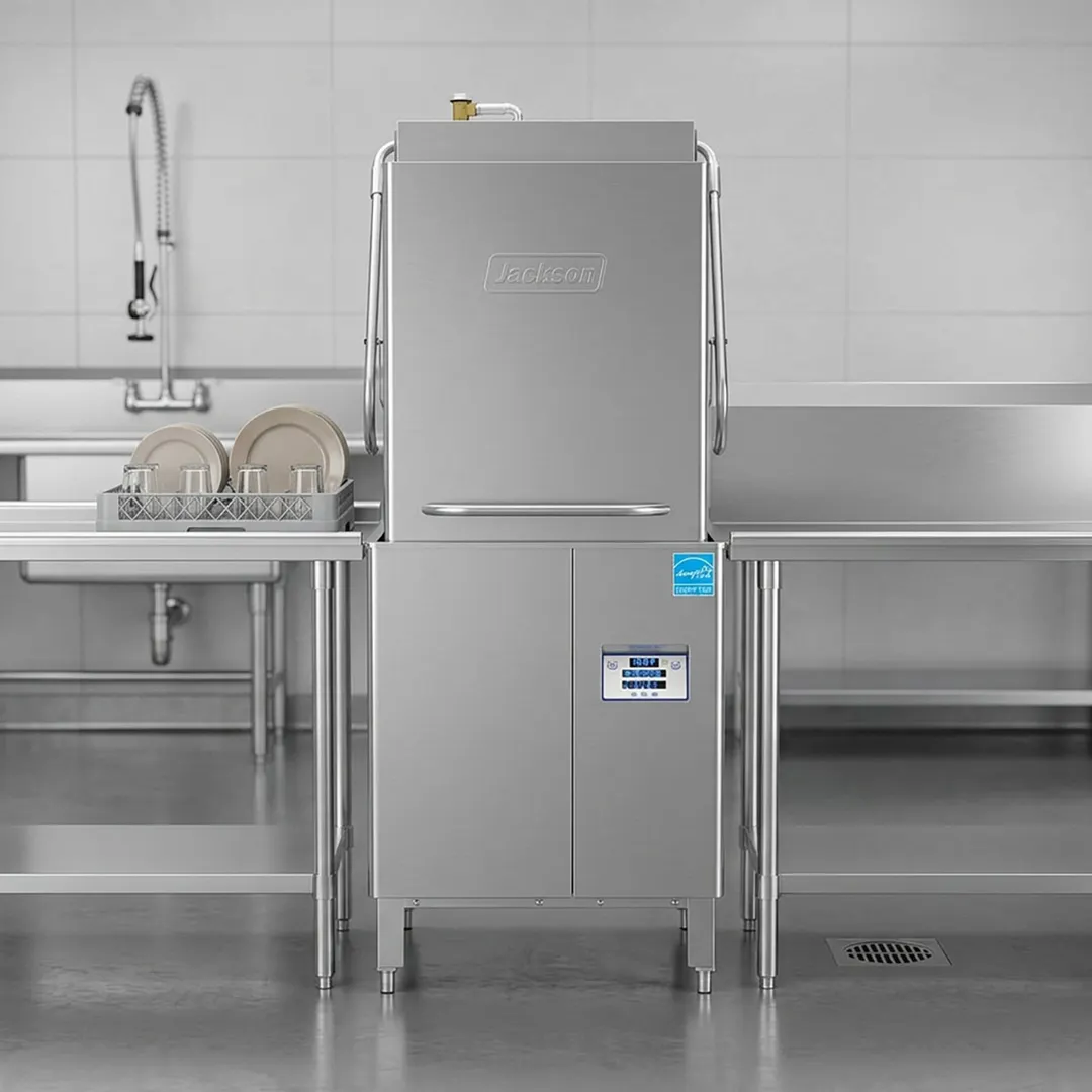 Jackson WWS DYNASTAR HH-E W/O 30" High Temp Door Type Dishwasher without Booster, 57 RPH