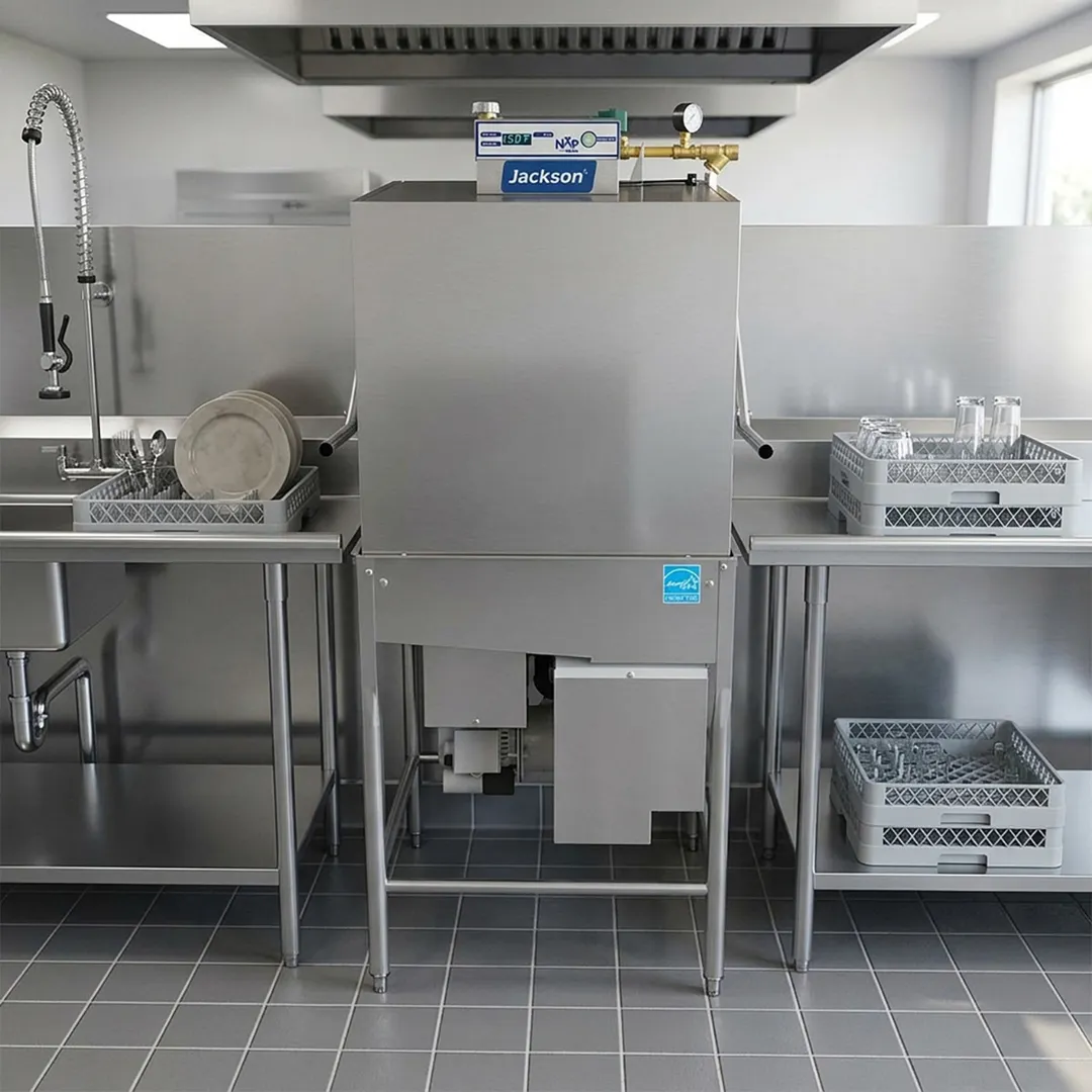 Jackson WWS NXP-HTD 30.5" Door Type Dishwasher, 63 Racks/Hr - 56.07 Gal/Hr - High Temp w/Booster