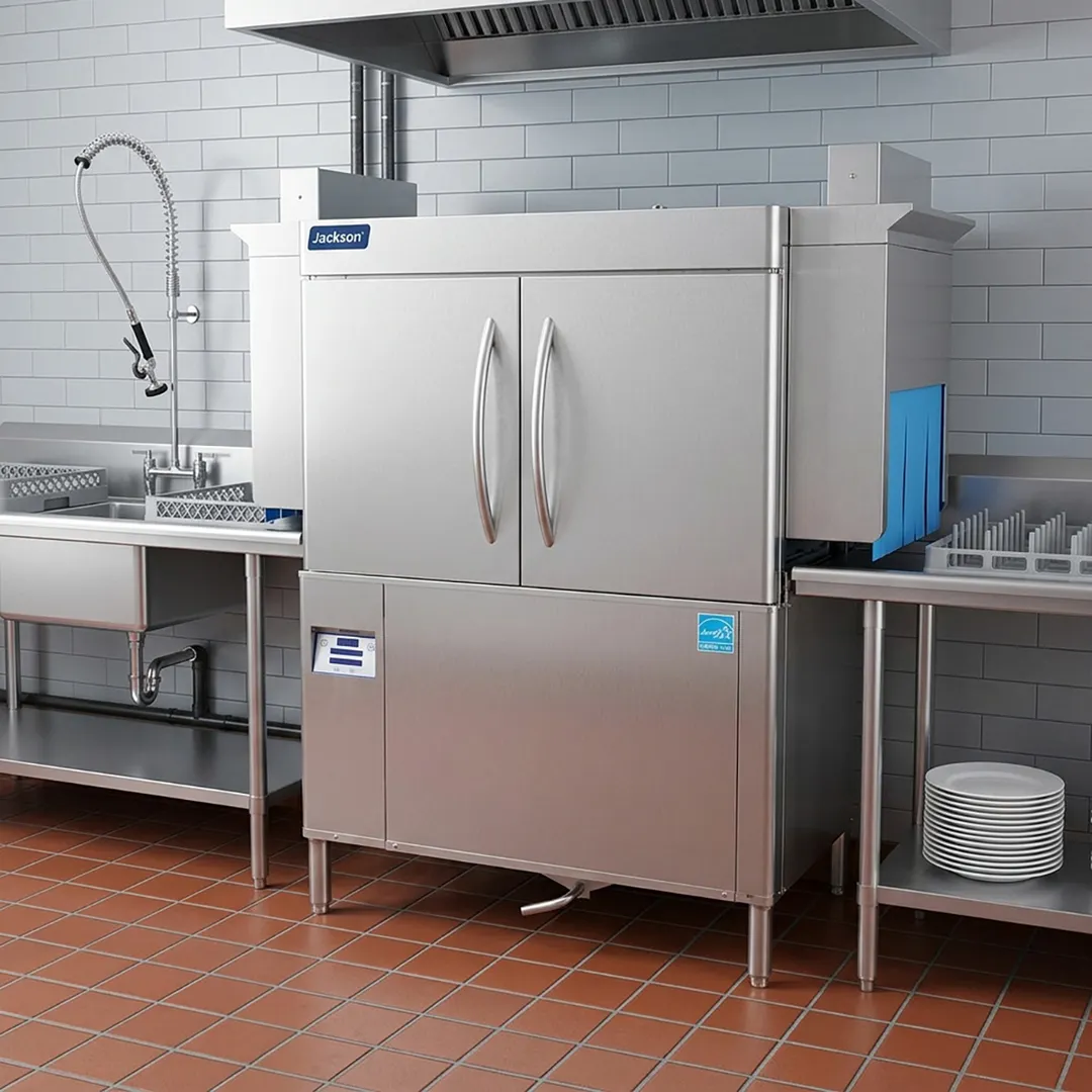 Jackson WWS RACKSTAR 44CEL 44" Conveyor Dishwasher, 223 Racks/Hr - 163 Gal/Hr - Low Temp