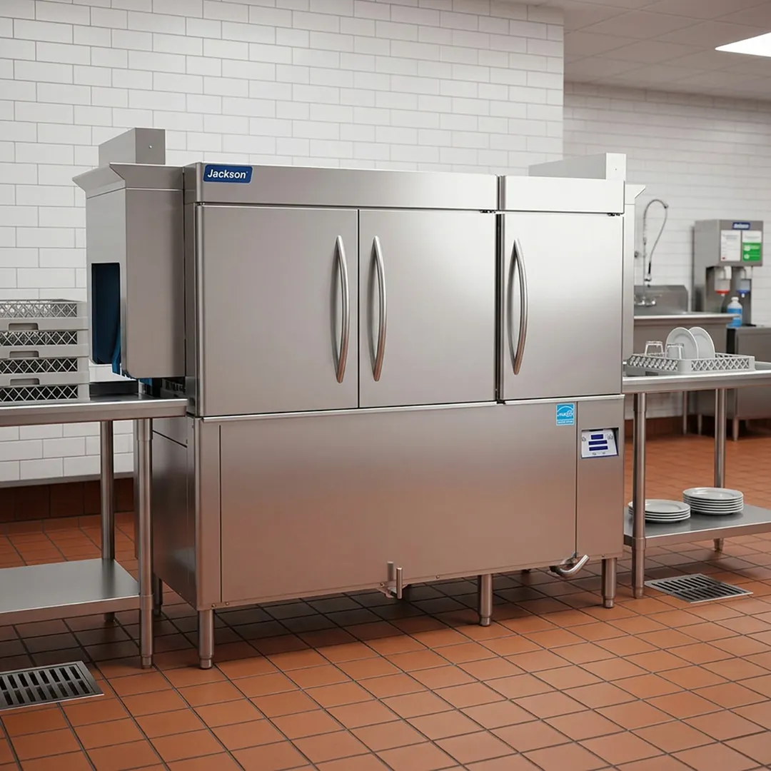 Jackson WWS RACKSTAR 66CE 66" Conveyor Dishwasher, 223 RPH - 153 Gal/Hr - High Temp without Booster