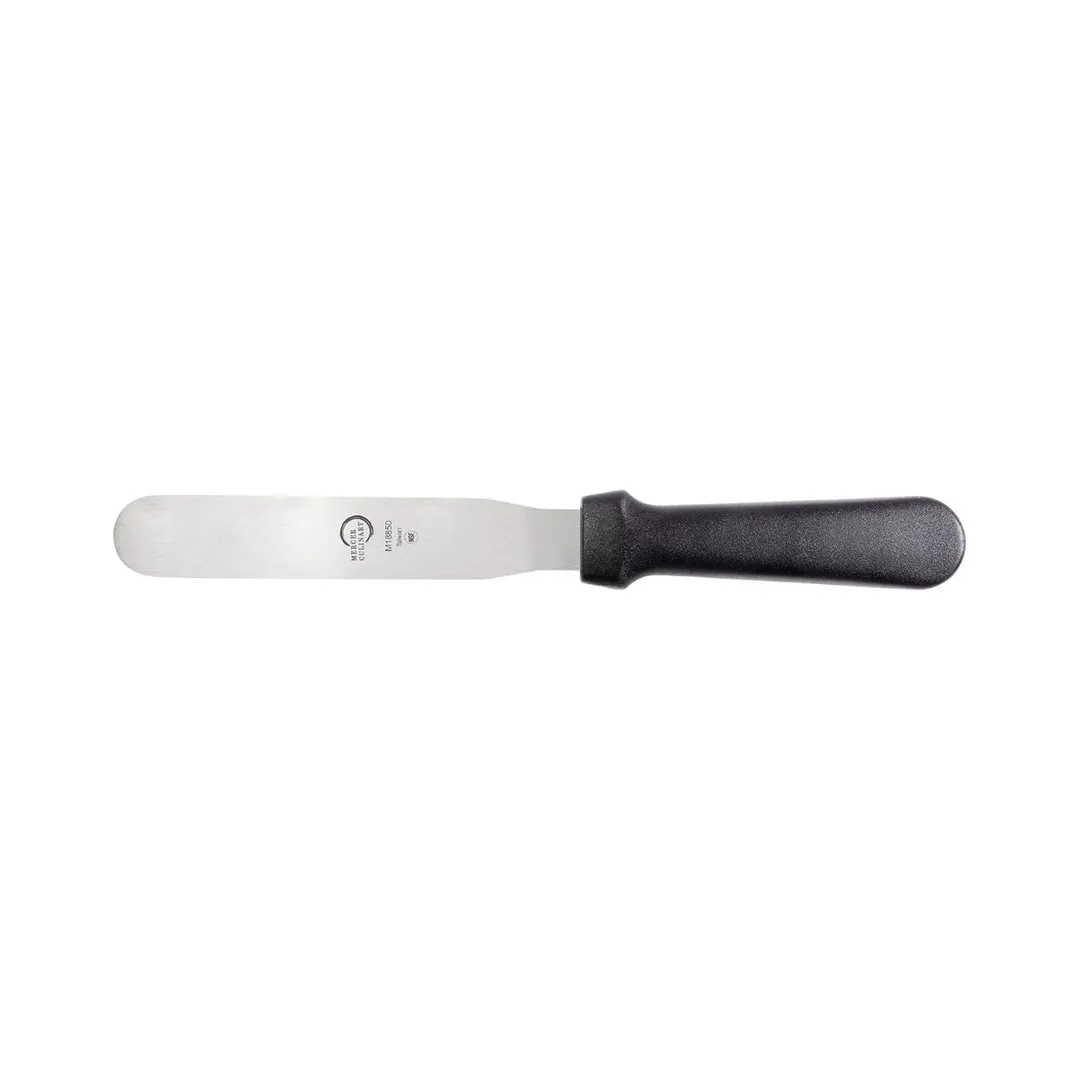 Mercer M18850 Spatula, 6" Blade, 11" Length, Black Polypropylene Handle, Stainless Steel Blade, NSF