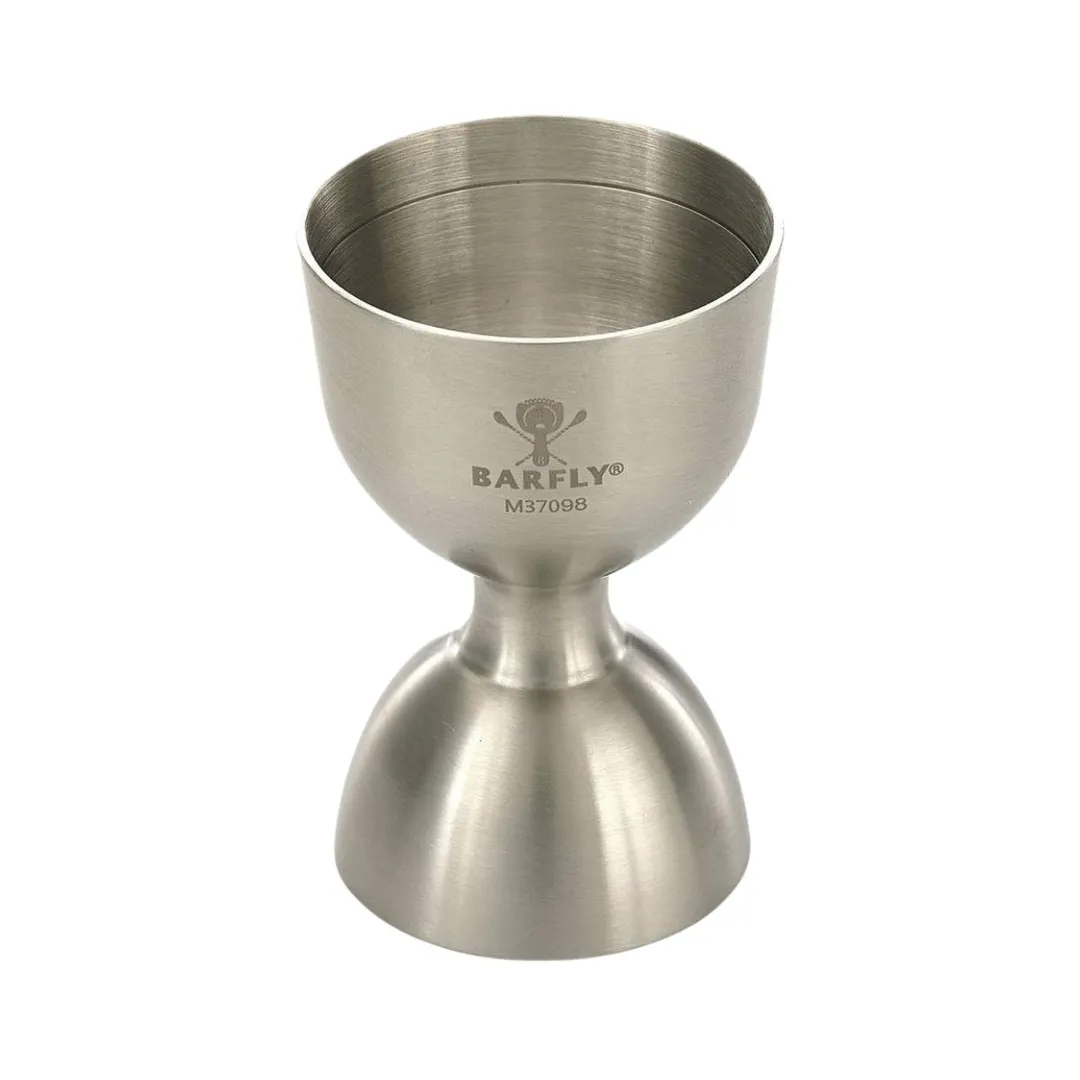 Mercer M37098 Barfly Rim Jigger 25 ml (0.67 oz) / 50 ml (1.69 oz) Large, 18/8 Stainless Steel