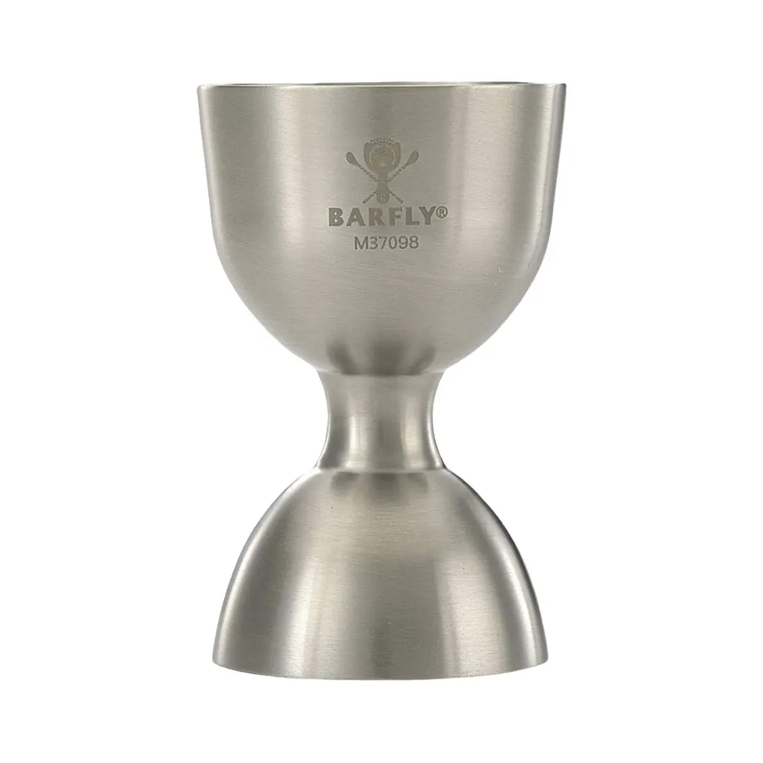 Mercer M37098 Barfly Rim Jigger 25 ml (0.67 oz) / 50 ml (1.69 oz) Large, 18/8 Stainless Steel
