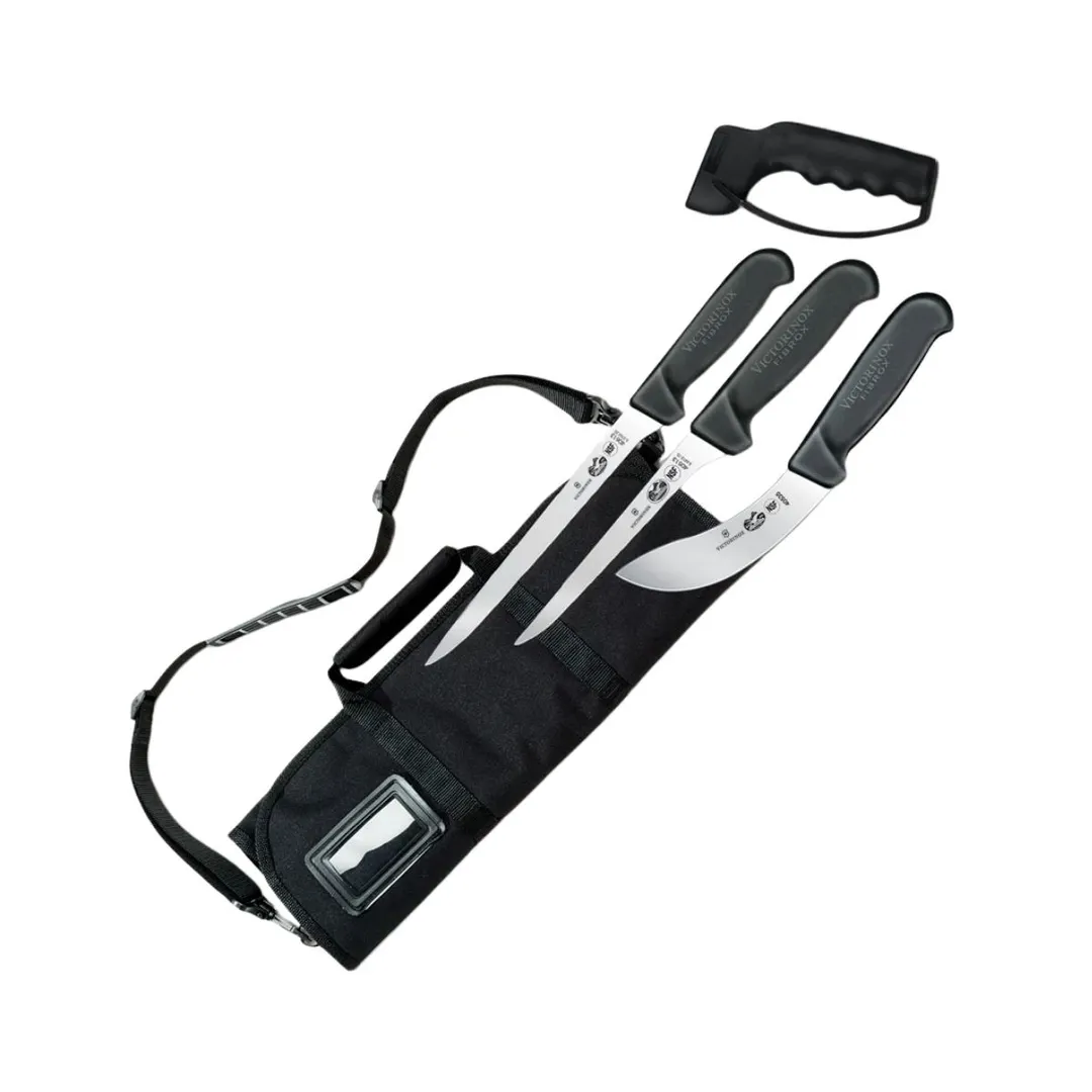 Victorinox 5.1003.51-X2 Outdoor Field Dressing Kit, Small Black Knife Set, Swiss Steel Blades, Boxed