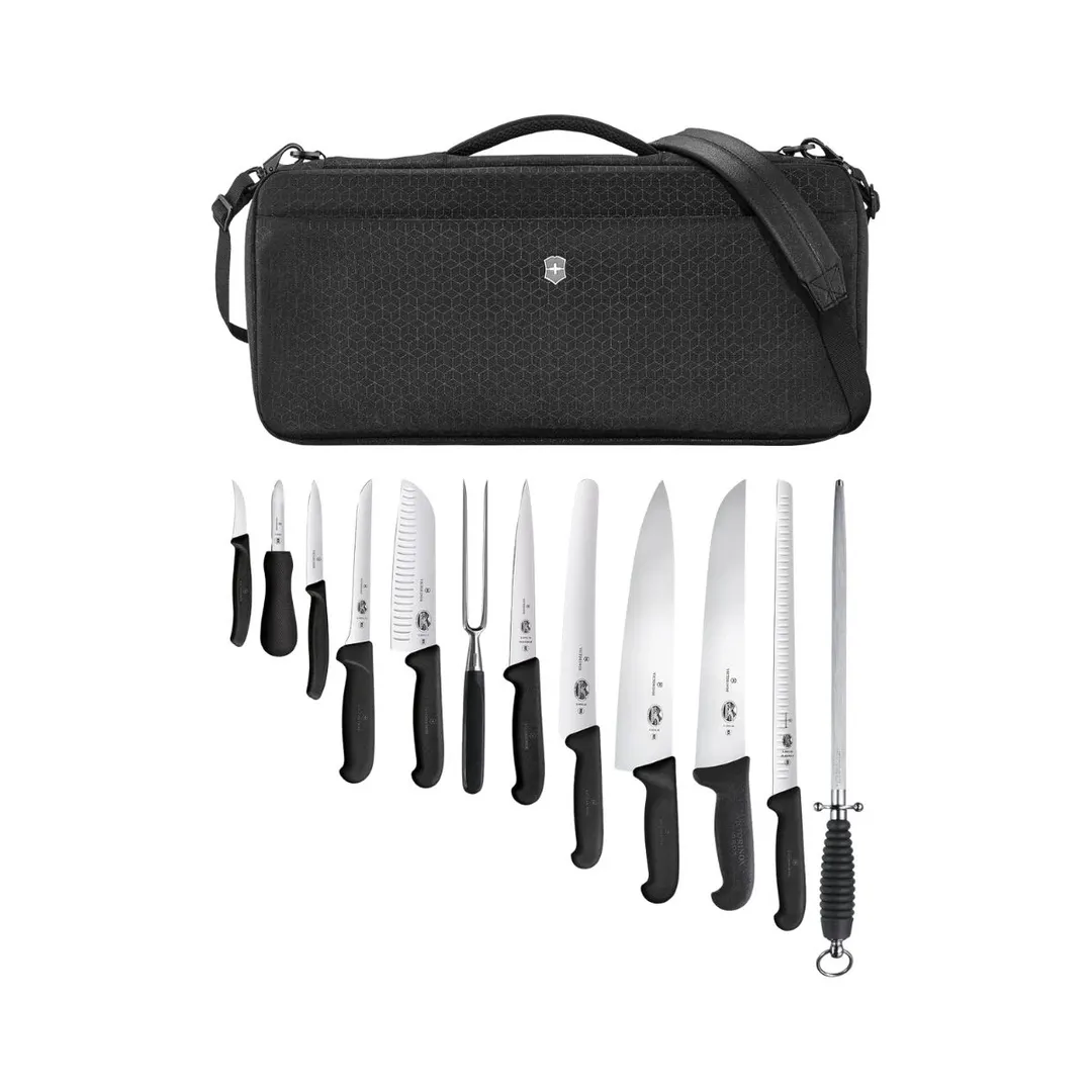 Victorinox 5.4963 Chef’s Knife Folder Set, Stainless Steel Blade, Ergonomic Handle, Roll Bag - 1/Bag