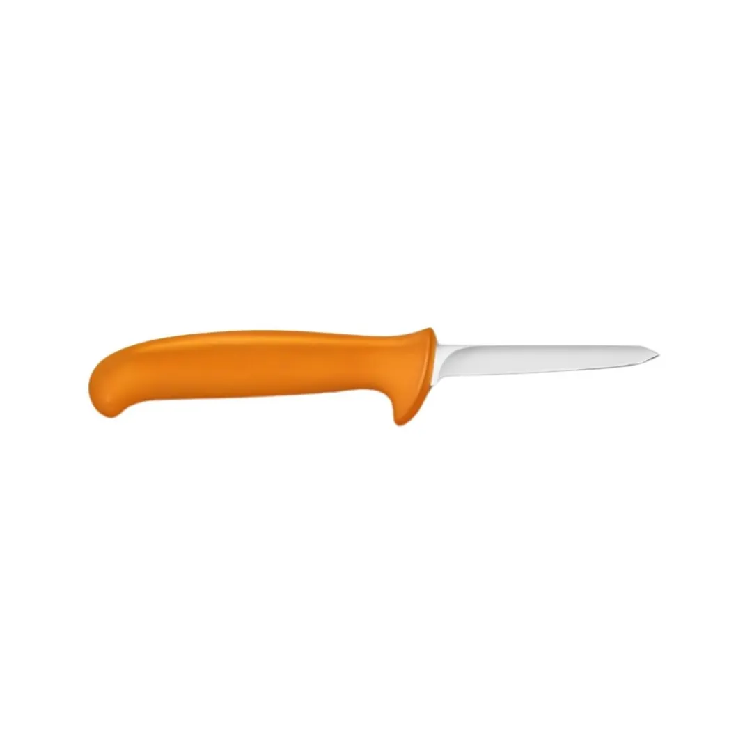 Victorinox 5.5909.08S Boning Knife, 3" Point, Stamped Steel Straight Blade, Orange Plastic Handle