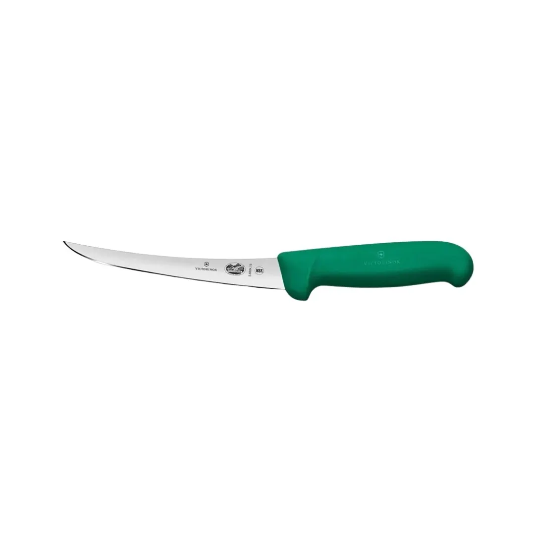 Victorinox 5.6604.15 Boning Knife – 6" Curved Blade, Stainless Steel, Green Fibrox Pro Handle, NSF