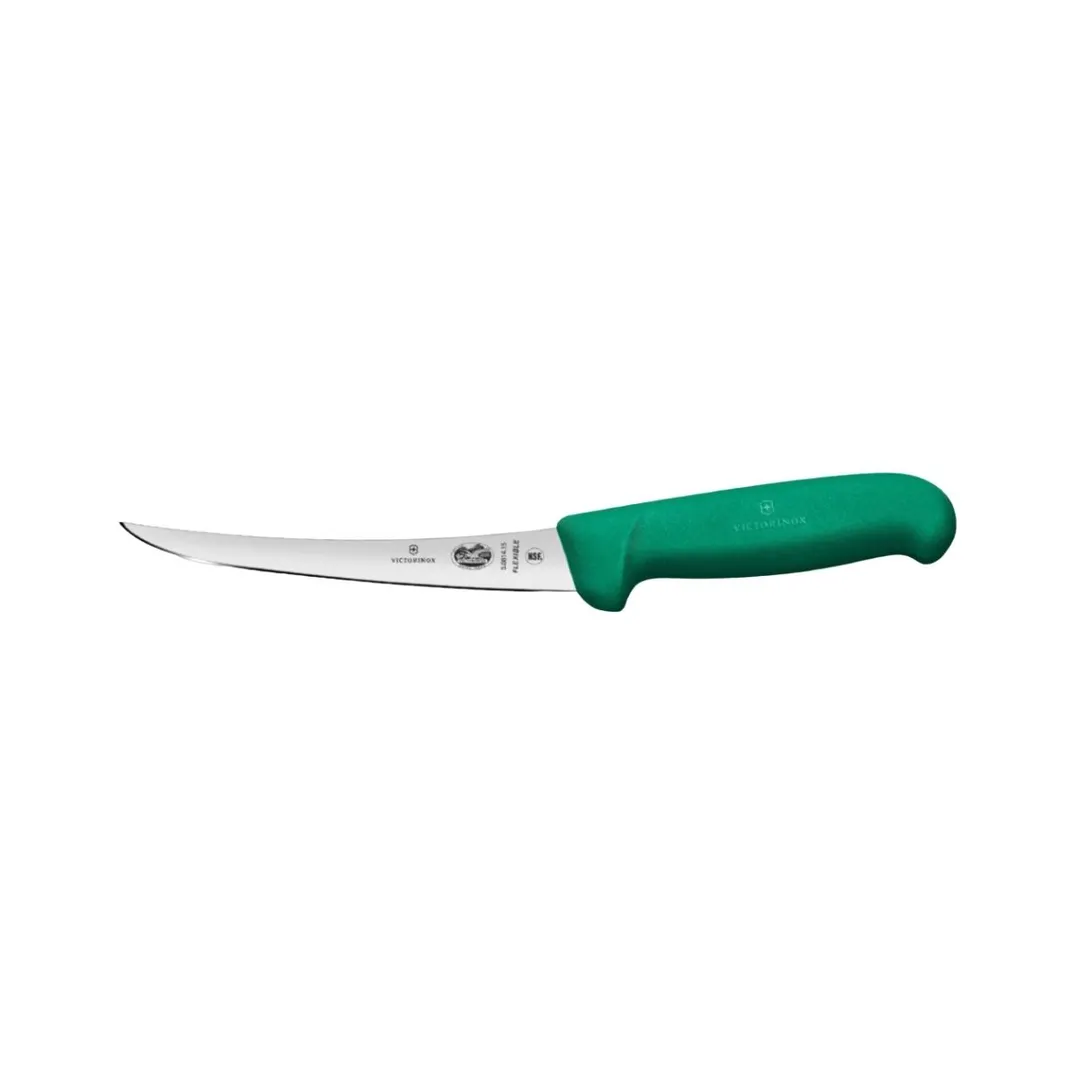 Victorinox 5.6614.12 Boning Knife – 5" Flexible Stainless Blade, Green Fibrox Pro Plastic Handle