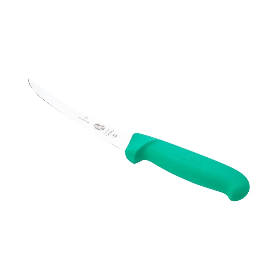 Victorinox 5.6614.15 Boning Knife – 6" Flexible Steel Blade, Green Fibrox Pro Handle, Stamped