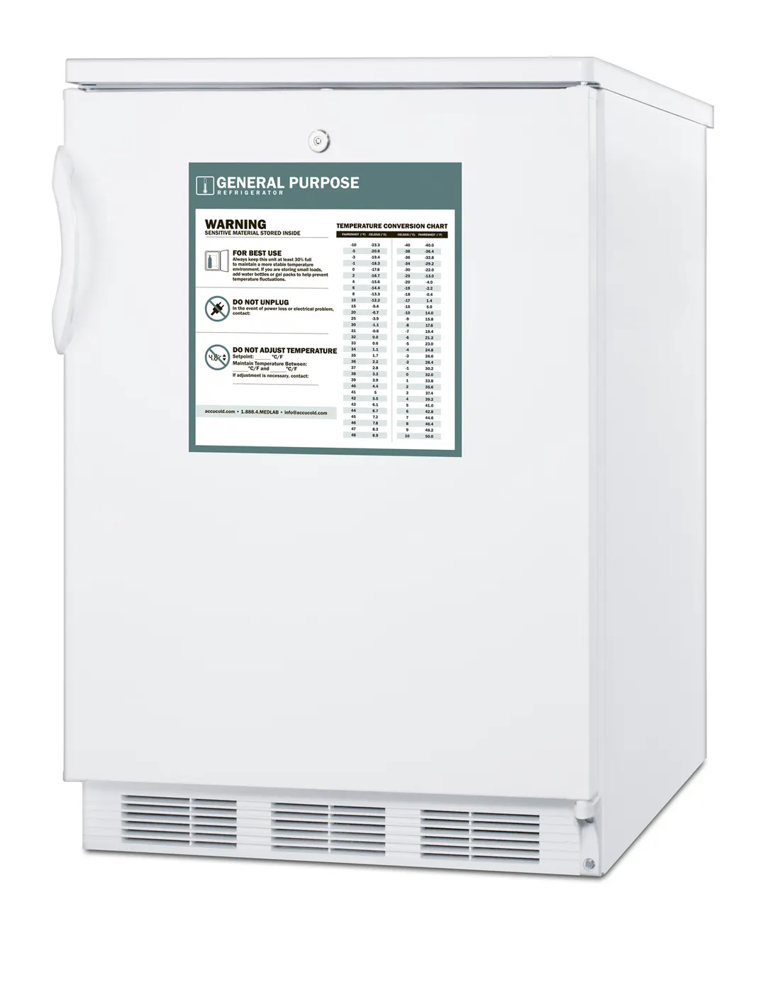 Accucold FF7LWGPC Medical Refrigerator