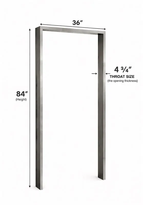 World Manufacturing 36” × 84” Stainless Steel Door Frame