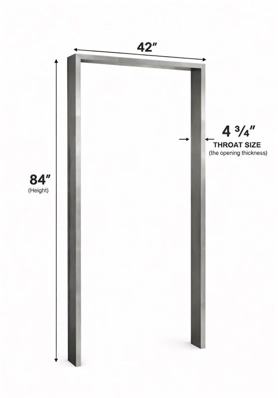 World Manufacturing 42” × 84” Stainless Steel Door Frame