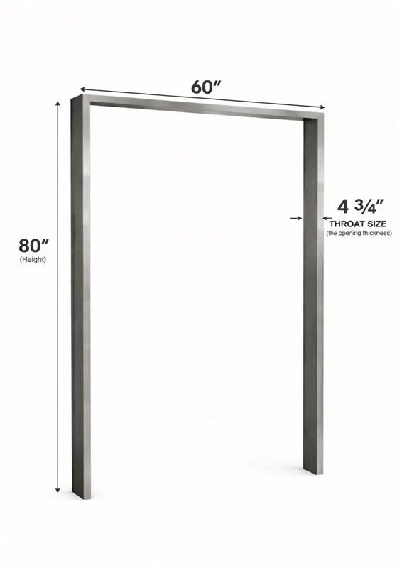 World Manufacturing 60” × 80” Stainless Steel Door Frame