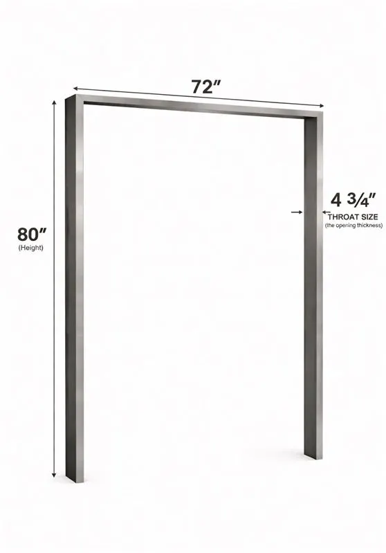World Manufacturing 72” × 80” Stainless Steel Door Frame