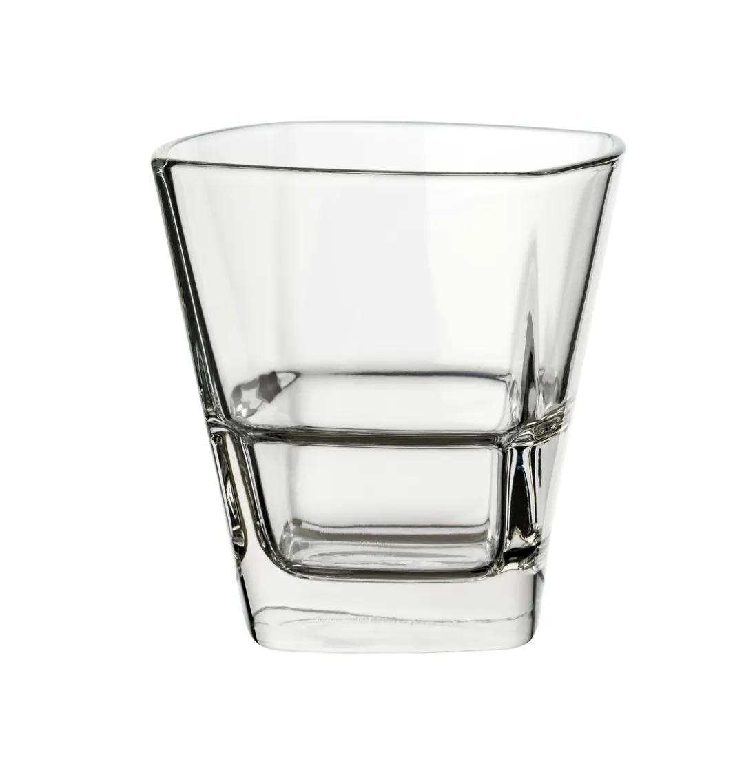 Libbey 1009130 Stackable Rocks Glass 9 Oz Tempered DuraTuff 3 1/2" H x 3⅛" W x 2-3/4" B - 12/Case