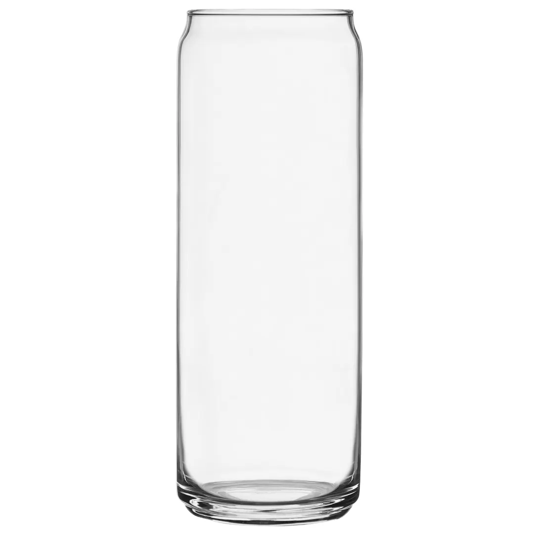 Libbey 1009361 Slim Can Glass – 12.5 oz Clear Stemless Beer Glass, Partially Tempered, Safedge® Rim, 6 3/8" H x 2 3/8" D – 24/Case