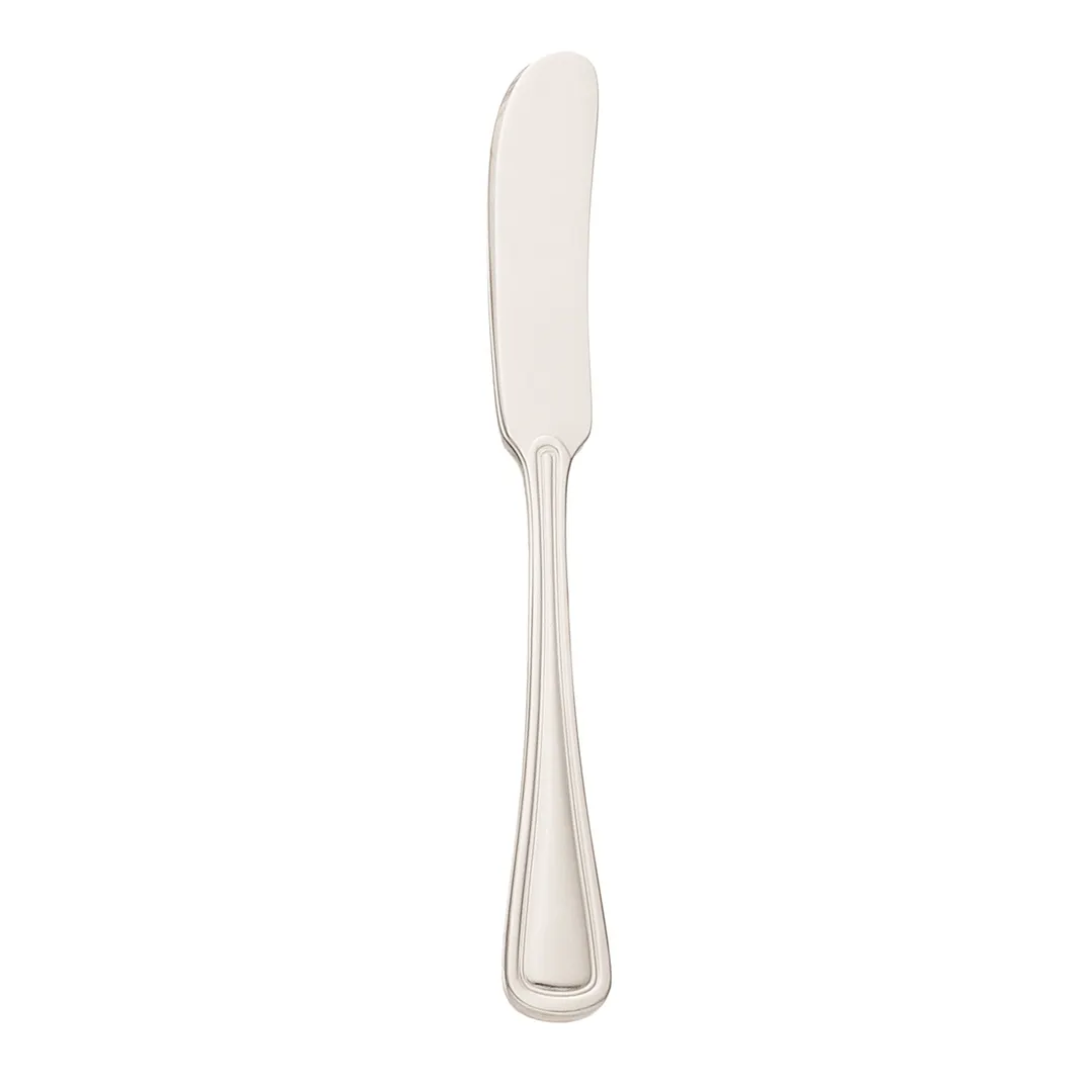 Libbey 101-053 Butter Spreader, 6‑1/8" Flat Handle, 18/8 Stainless Steel, Classic Rim II - 36/Case